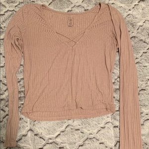 Me to We dusty pink crop top